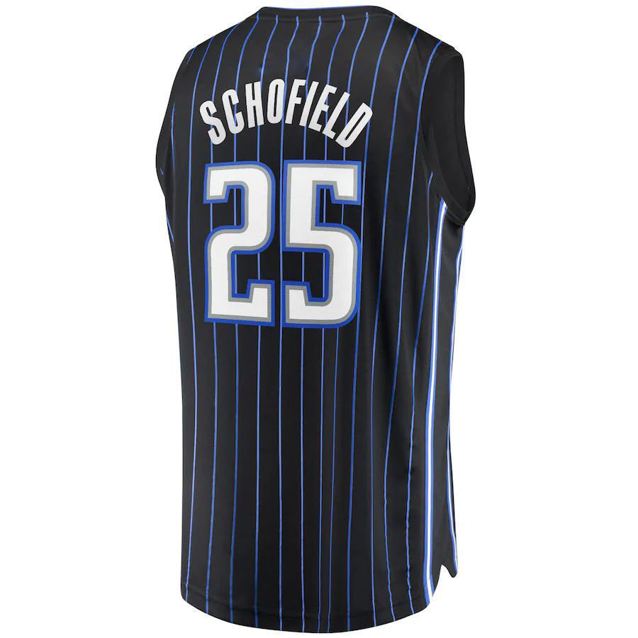 O.Magic #25 Admiral Schofield Fanatics Branded 2021-22 Fast Break Replica Jersey Icon Edition Black Stitched American Basketball Jersey