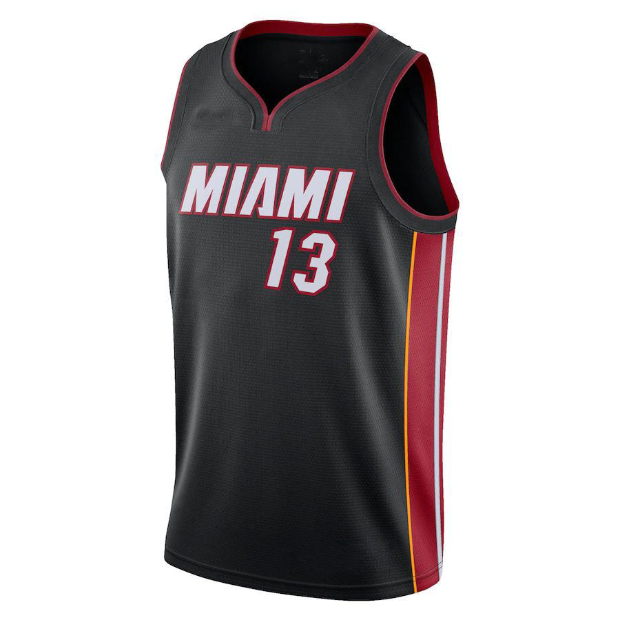 M.Heat #13 Bam Adebayo 2021-22 Swingman Jersey Icon Edition Black Stitched American Basketball Jersey