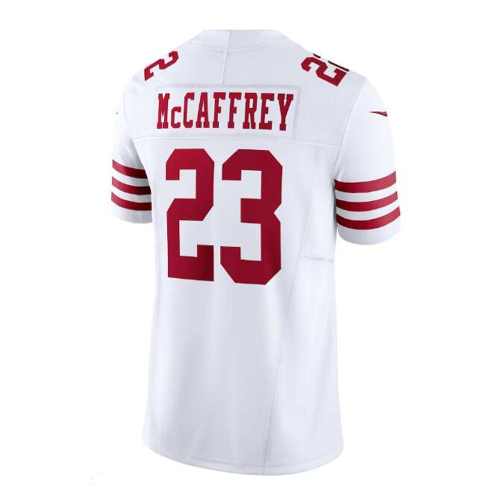 SF. 49ers #23 Christian McCaffrey Vapor F.U.S.E. Limited Jersey - White Stitched American Football Jersey