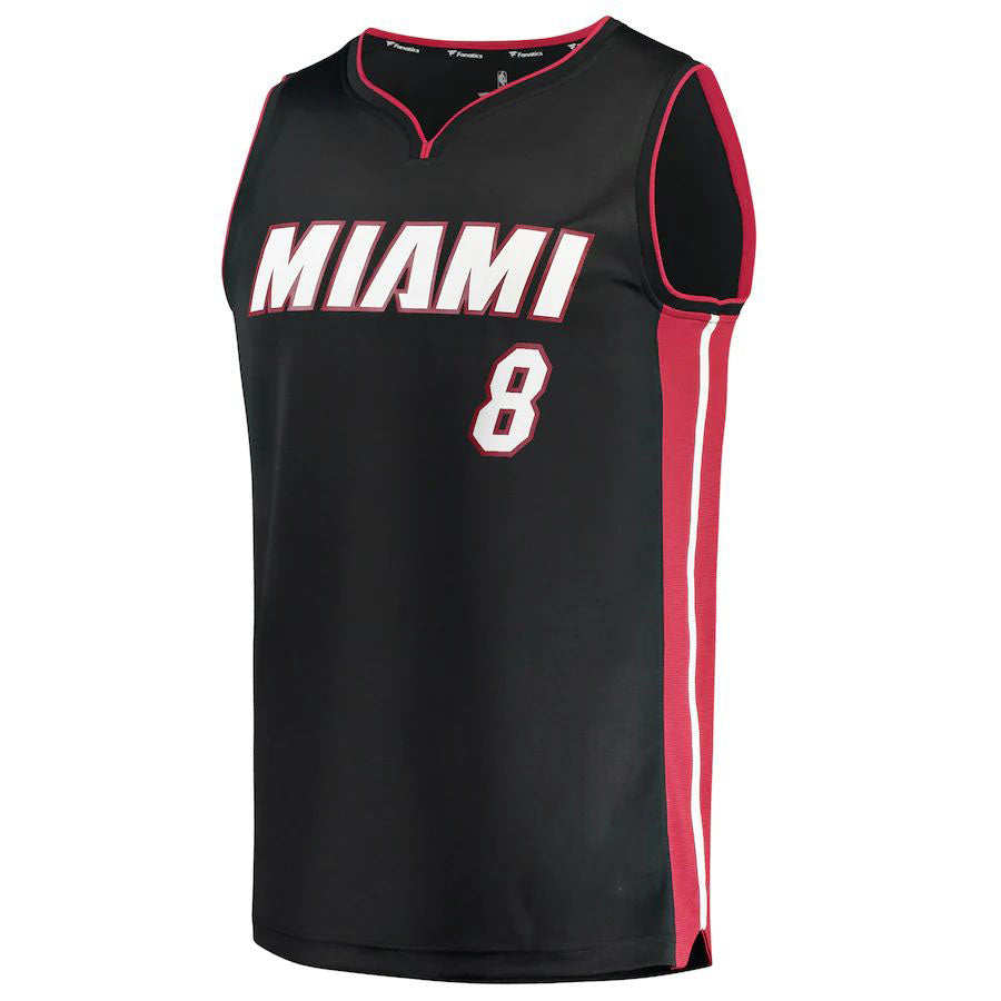M.Heat #8 Markieff Morris Fanatics Branded 2021-22 Fast Break Replica Jersey Icon Edition Black Stitched American Basketball Jersey