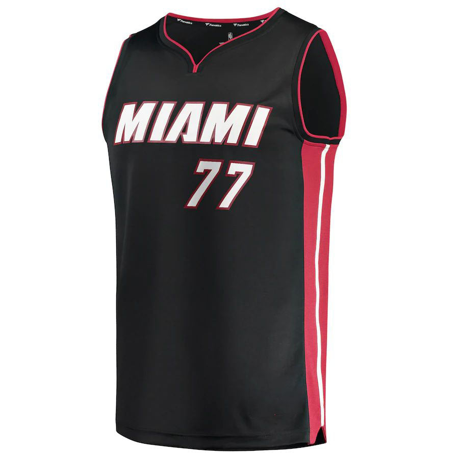 M.Heat #77 Omer Yurtseven Fanatics Branded 2021-22 Fast Break Replica Jersey Icon Edition Black Stitched American Basketball Jersey