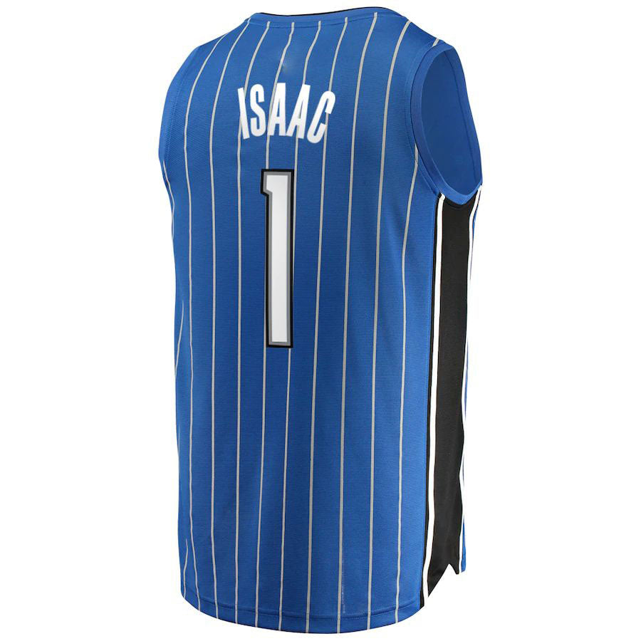 O.Magic #1 Jonathan Isaac Fanatics Branded Fast Break Player Jersey - Icon Edition - Blue Stitched American Basketball Jersey