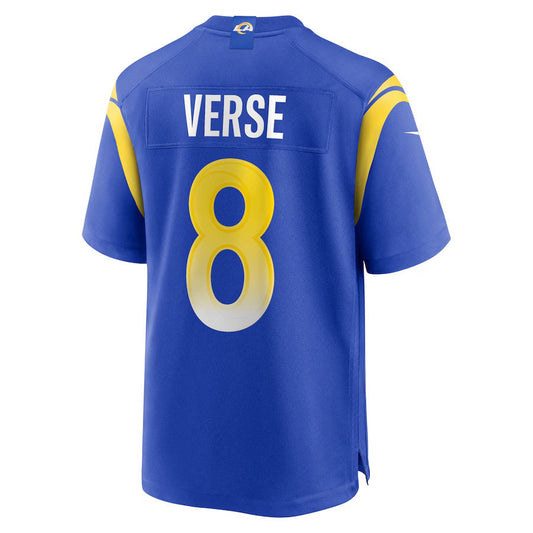 LA.Rams #8 Jared Verse Royal Vapor F.U.S.E. Limited Jersey Stitched American Football Jersey