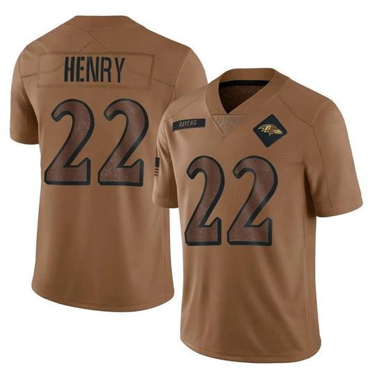 B.Ravens #22 Derrick Henry Brown Salute To Service Limited Limited Jersey
