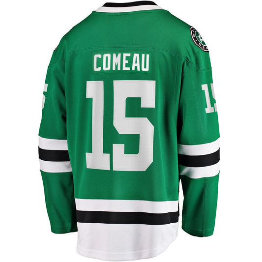 D.Stars #15 Blake Comeau Fanatics Branded Home Breakaway Player Jersey Kelly Green Stitched American Hockey Jerseys