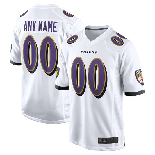 Custom B.Ravens White Vapor F.U.S.E. Limited Football Jersey