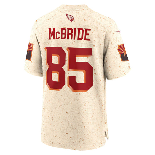 A.Cardinal #85 Trey McBride Natural 2025 Rivalries Collection Game Stitched American Football Jerseys